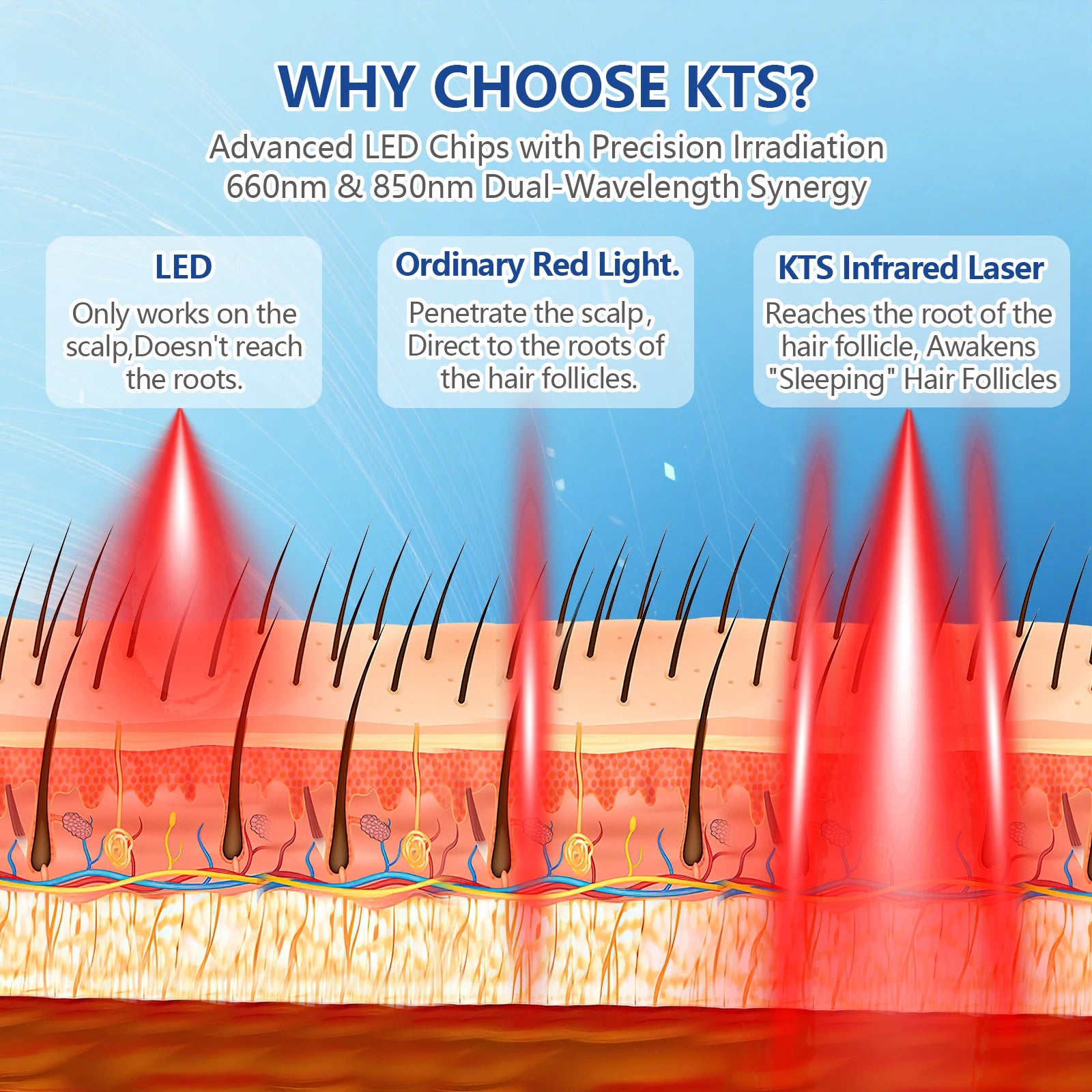 Hair Growth Laser Cap Red Light 660nm 850 nm Infrared Dual Chips Spectrum for Scalp Care Home Hair Loss Treatment for Women/Men